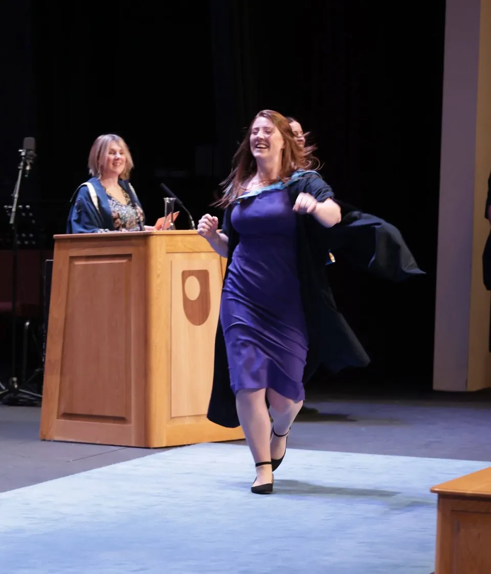 Liv celebrating at her graduation
